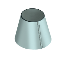 Обечайка оцинкованная коническая 2820x1920x26 мм Ст3 ГОСТ 14249-89