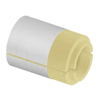 Скорлупа ППУ фольгированная 377x60 мм для труб ГОСТ 30732-2020