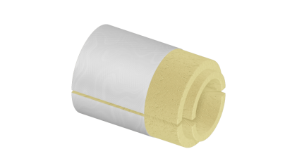 скорлупу ППУ фольгированная 377x40 мм для труб купить в Кемерово