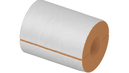 Цилиндр теплоизоляционный базальтовый 108x60x500 мм Г1 Ц 100 фото цилиндр теплоизоляционный базальтовый 108x60x500 мм Г1 Ц 100 купить в Кемерово