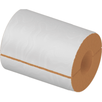 Цилиндр теплоизоляционный базальтовый вырезной оцинкованный 1020x80x1000 мм НГ Ц 100 ГОСТ 23208-2022