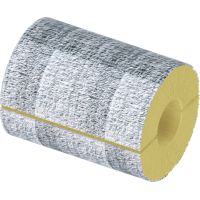 Цилиндр теплоизоляционный минераловатный вырезной фольгированный 720x100x500 мм Г1 Ц 150 ГОСТ 23208-2022